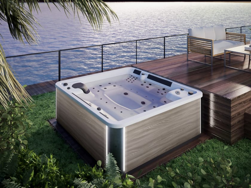 Мини-бассейн с гидромассажем на 6 мест с хромотерапией Kinedo A600 ARCH-00134394