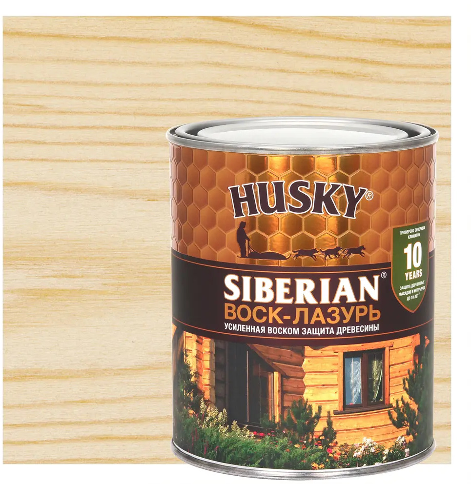 Воск-лазурь Husky Siberian для защиты и декора дерева 86765103