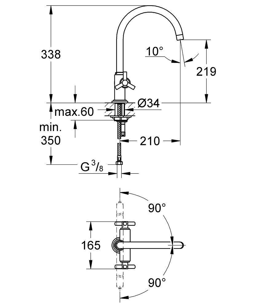 31000000 Смеситель для кухни Grohe Atrio - Вид №1