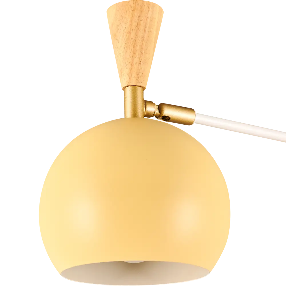 Люстра потолочная «Morila yellow», 3 лампы, 6 м², с диммером, цвет жёлтый LAMPLANDIA STLM-2145054 - Вид №5