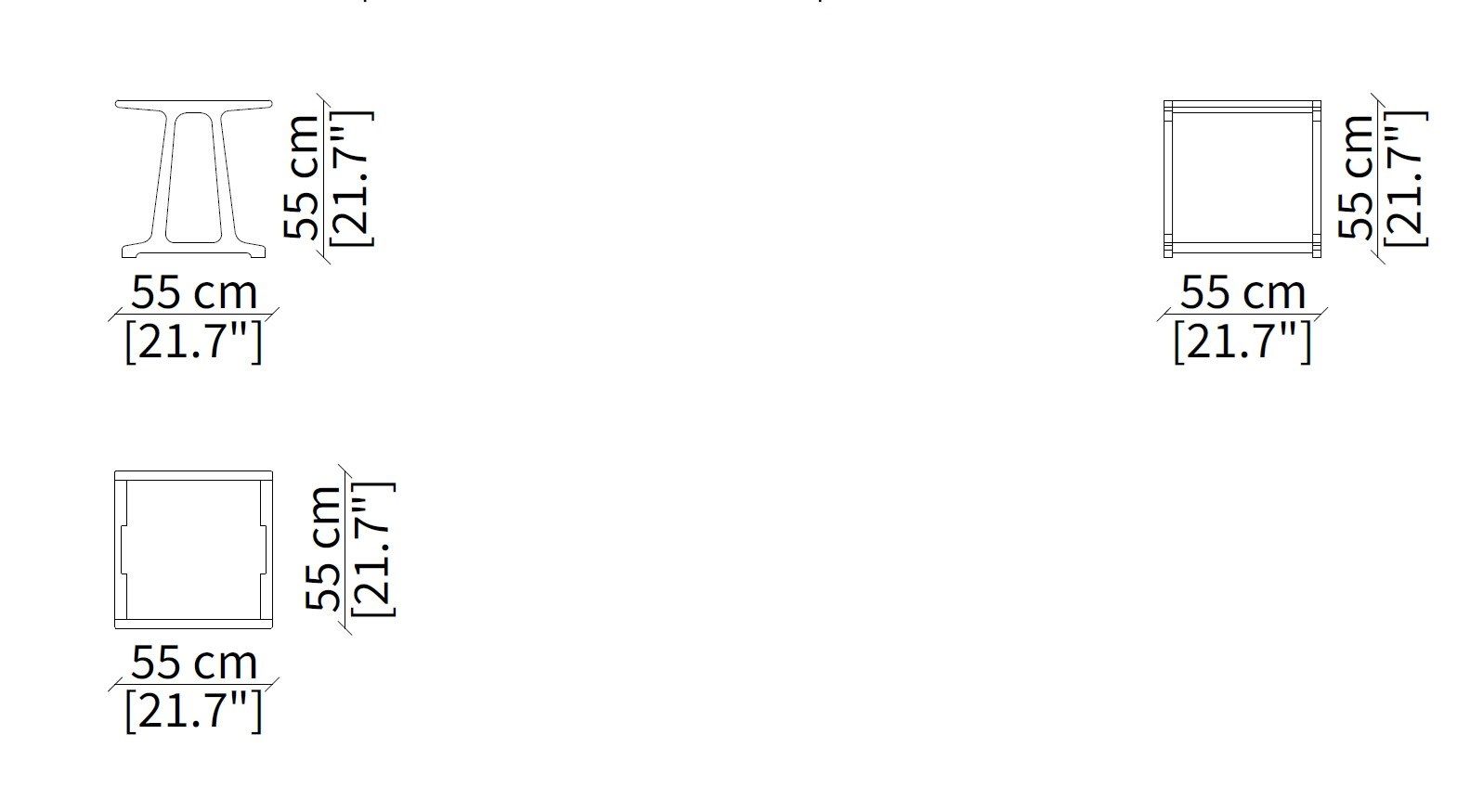 Высокий квадратный стол из керамогранита Frigerio Archè ARCH-00044432 - Вид №4