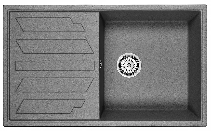 8601, ГРАФИТ (ЧЁРНО-СЕРЫЙ), кухонная мойка, кварц