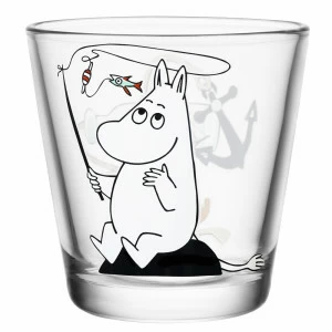Стакан "Мумитроль на рыбалке" LE-VILLAGE МУМИ-ТРОЛЛЬ 044831 Прозрачный;черный