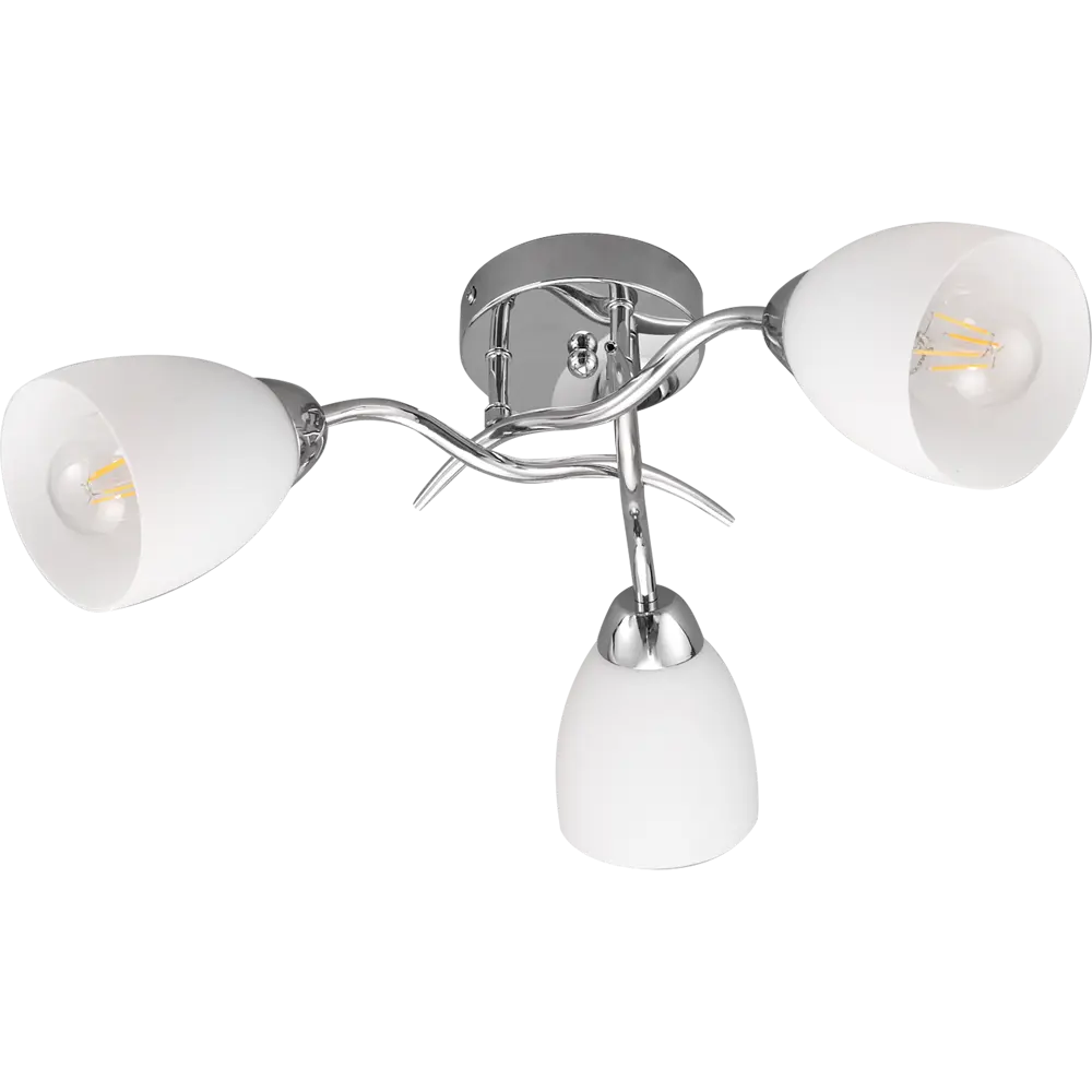 Люстра потолочная JLIGHT TINA 3 лампы 18 м², цвет хром 84534214 STLM-2143213 