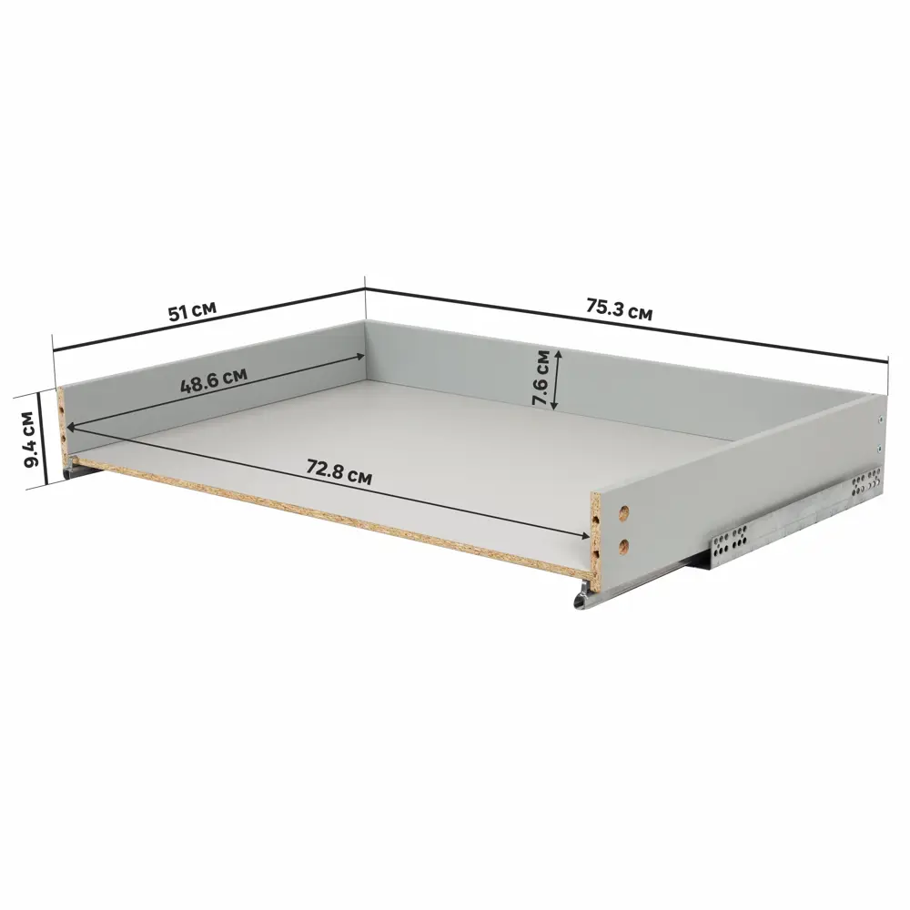 Ящик Delinia низкий 75х9.4х51 см, ДСП STLM-2167980 - Вид №1