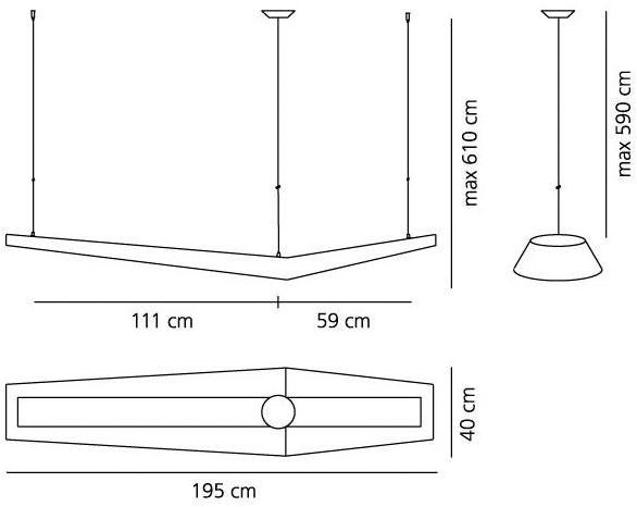 Artemide Подвесной светильник из полипропилена с прямым люминесцентным светом Mouette sun-id-1471377 - Вид №1