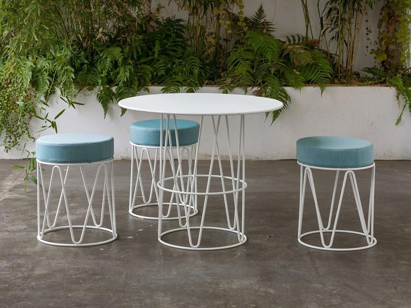 iSimar Низкий садовый табурет из оцинкованной стали Lagarto 9161 - Вид №1