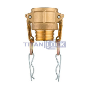 Камлок латунный тип B розетка, наруж. резьба BSP 2 1/2", TL250BBR TITAN LOCK