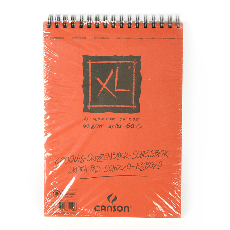 200787220 Альбом для графики XL 90 г/м2 А5 14.8 х 21 см на спирали 60 л. слоновая кость Canson 