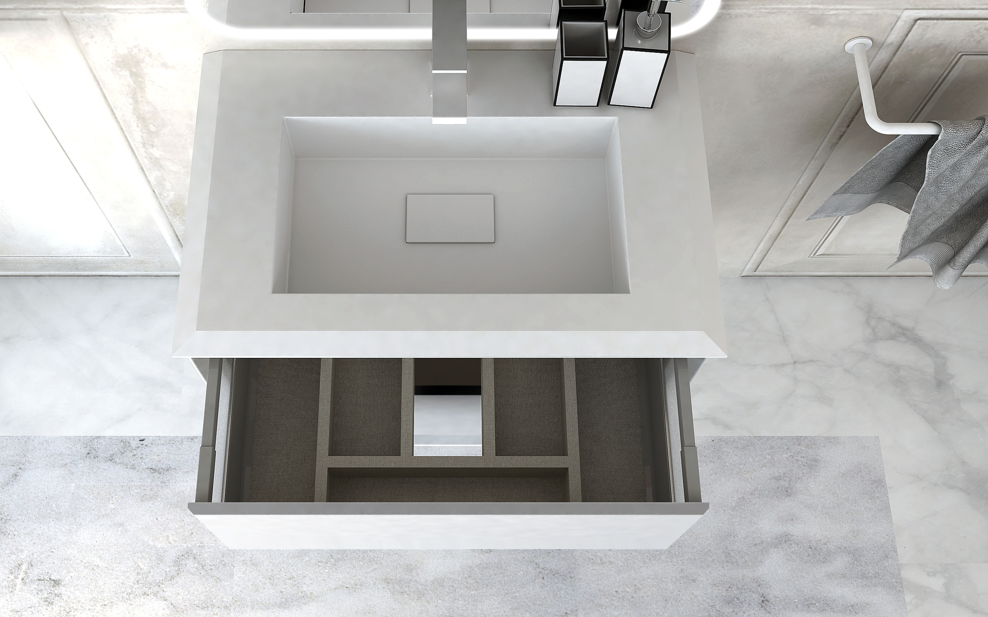 Мебель для ванной CEZARES BELLAGIO 70 Bianco Opaco - Вид №3