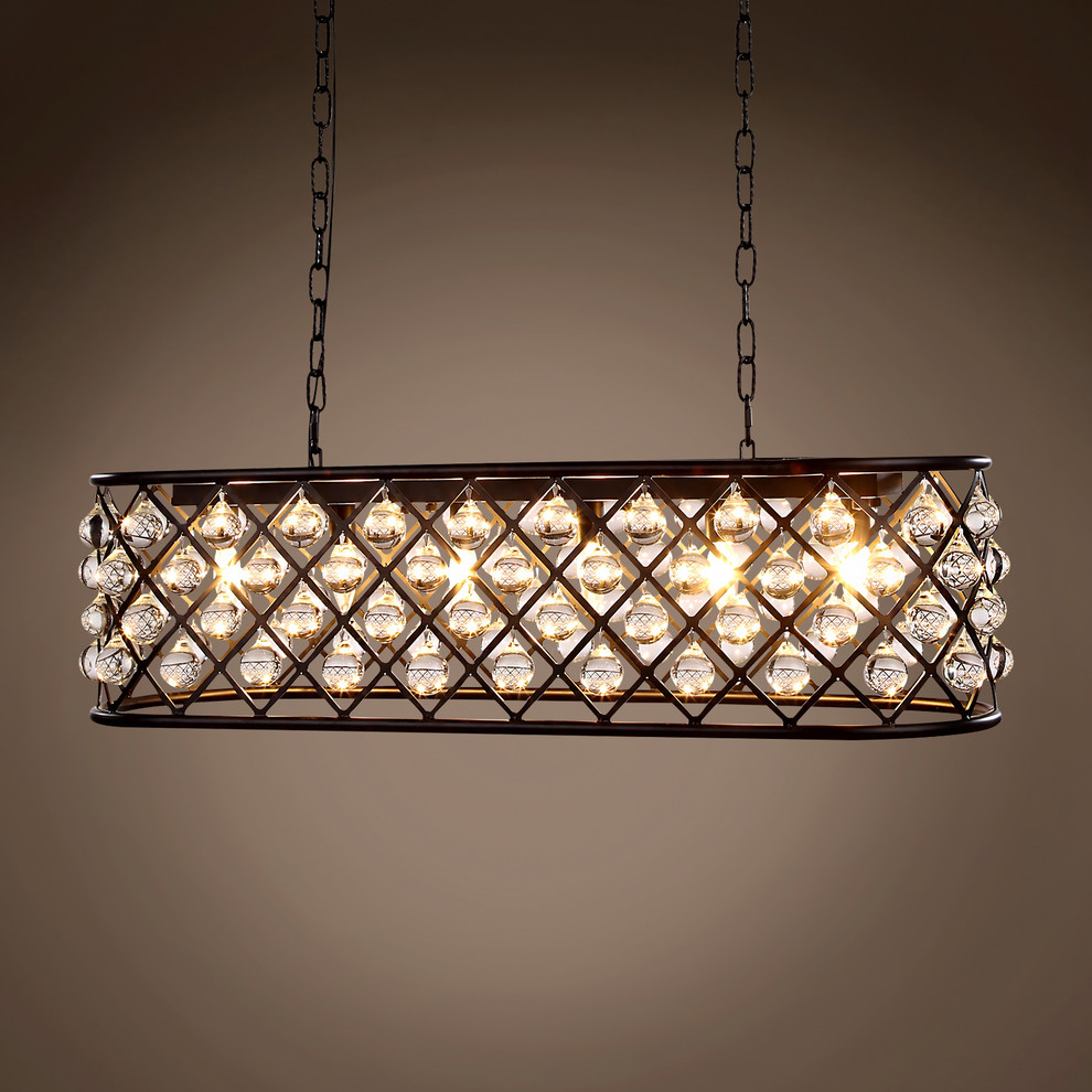 Подвесной светильник Spencer 5 black от Delight Collection KR0277P-5L DELIGHT COLLECTION ДИЗАЙНЕРСКИЕ 243662 Прозрачный;черный  - Вид №1