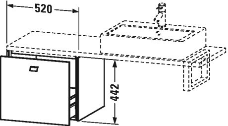 BR512201818 Brioso Шкафчик для компактной консоли Белый матовый, декор Duravit - Вид №1