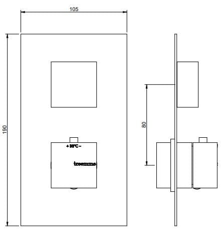 Латунный термостатический смеситель для душа с 2 отверстиями Rubinetterie Treemme X-Change ARCH-00120821 - Вид №2