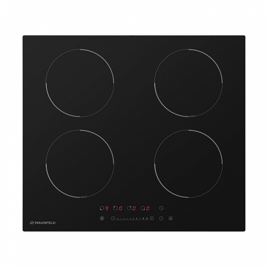 EVI.594F-BK Индукционная панель / ширина 600 мм, размеры для встраивания 560х490 мм (ш*г), сенсорное управление, 4 конфорки, блокировка от детей, черный цвет Maunfeld Santreyd 