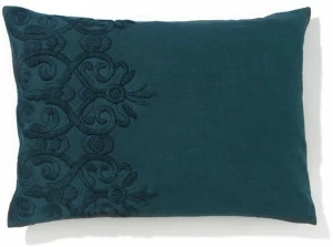 Élitis Прямоугольная подушка со съемным чехлом из хлопка с ручной вышивкой