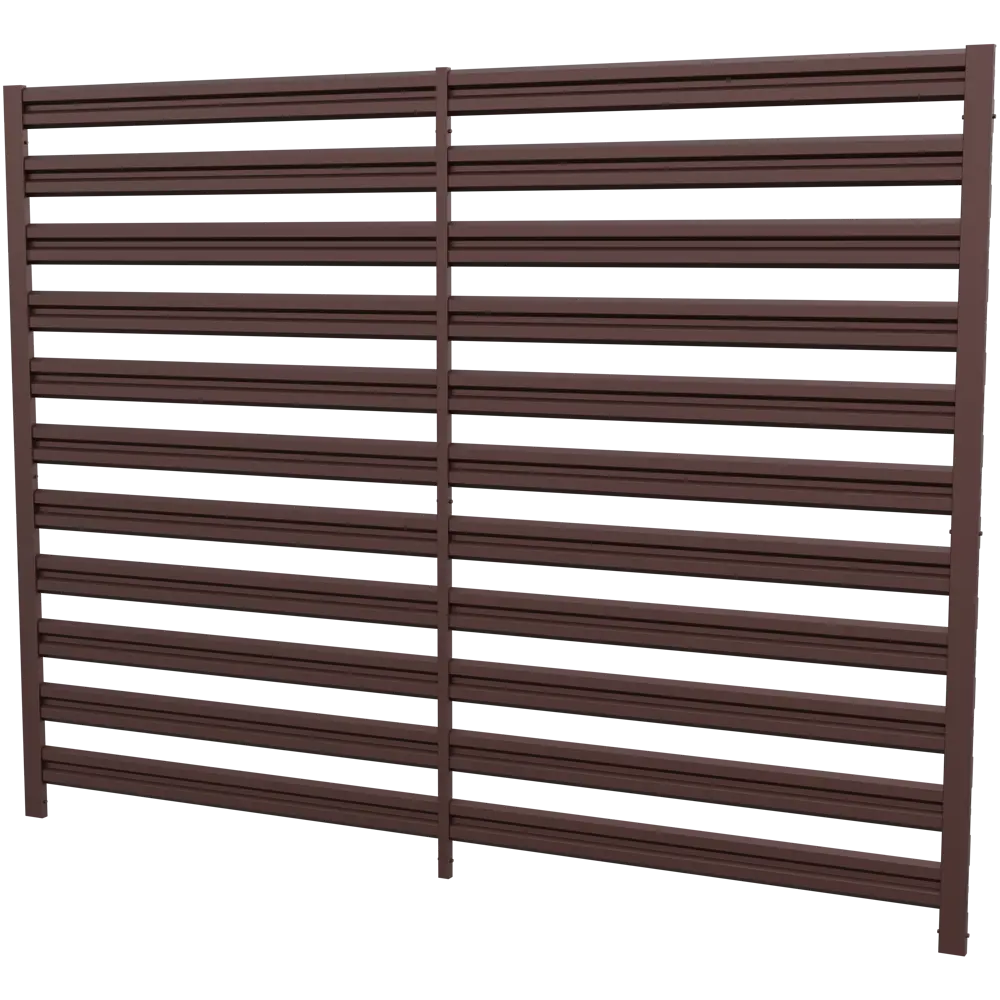 Забор-жалюзи Горизонт 2x2.5 м цвет коричневый 8017 Santreyd STLM-2106915
