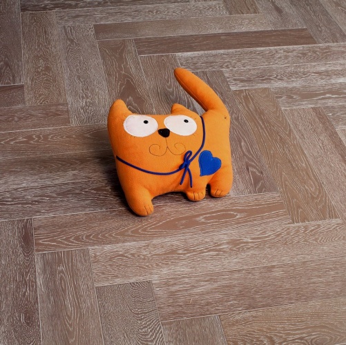 Паркет Ёлка Marco Ferutti Hermitage Грей Дуб Любая на выбор с брашью (Текстурированная) 610х122 мм 2600700113 - Вид №2