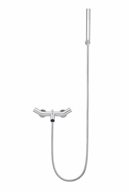 JUSTIME Смеситель для ванны настенный из хромированной латуни с ручным душем Yes 6875-94-81cp - Вид №1