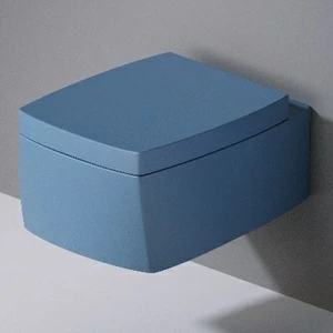 S521141 Подвесной унитаз настенный Синий A. e T. Italia SQUARE Италия