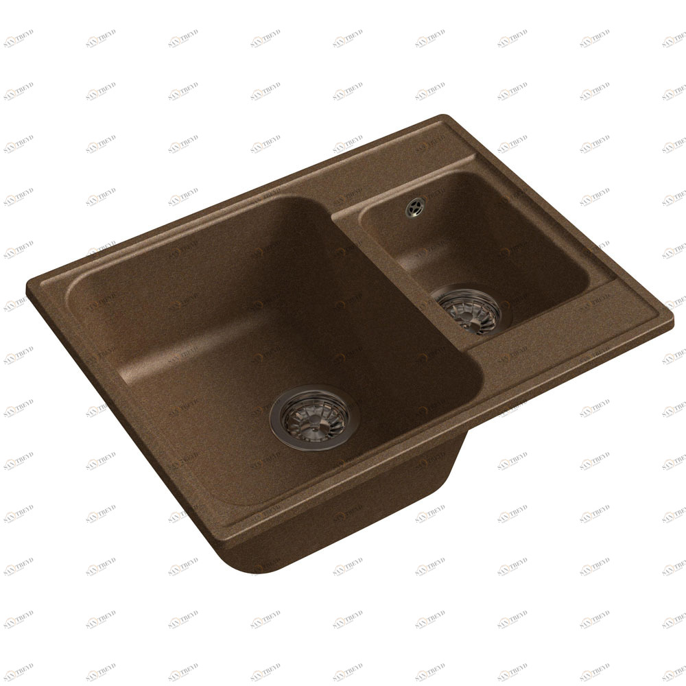 RQ233 шоколад Мойка кухонная прямоугольная Raiber 