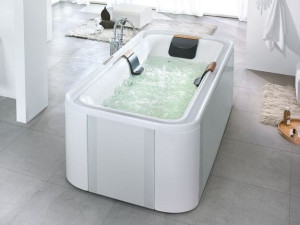 Прямоугольная акриловая ванна с гидромассажем