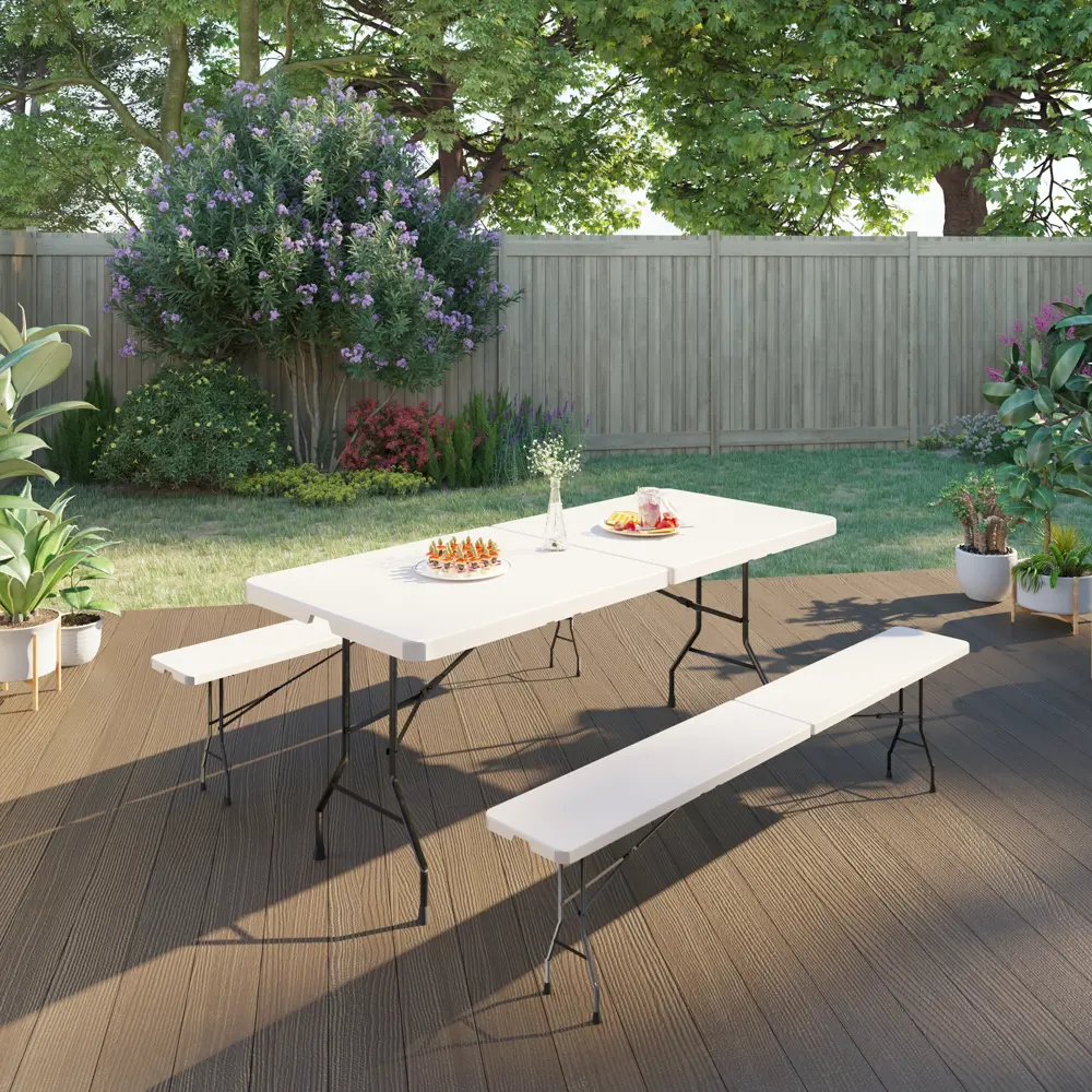 Стол садовый Lifetime складной 183х76х74 см металл Santreyd STLM-2136913 - Вид №19