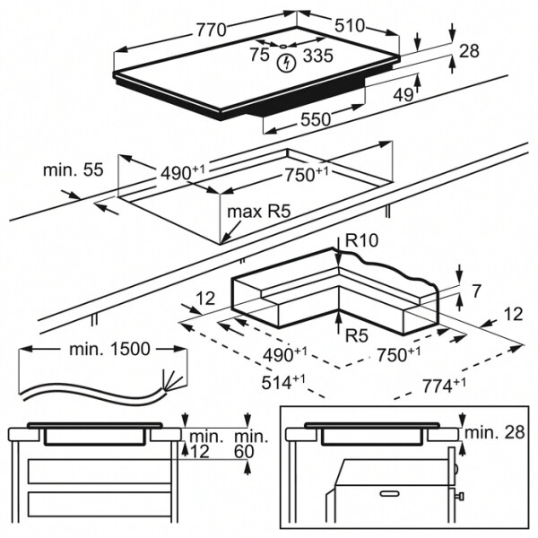 9105464 Индукционная варочная поверхность AEG IKB84431IB STDN-0024381 - Вид №2