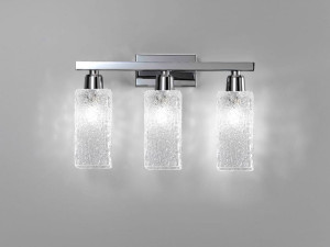 Настенный светильник из стекла и латуни