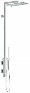 Remer Rubinetterie Комплект термостатической душевой колонки со смесителем и ручным душем Qubika thermo Qt 36 xl