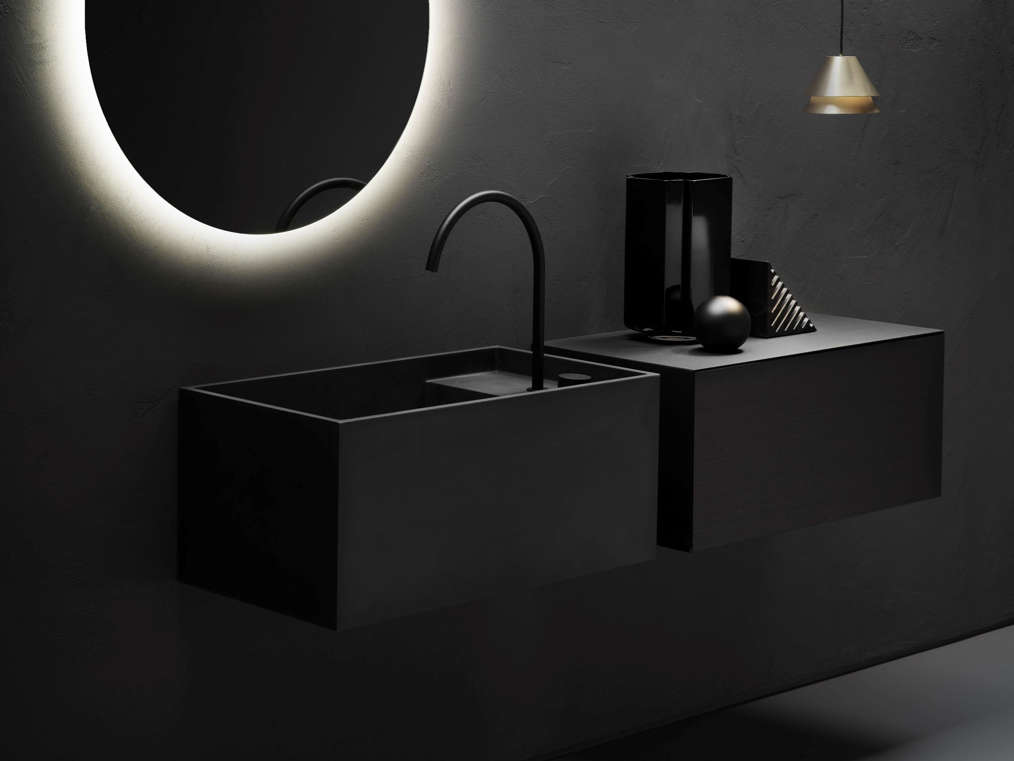 Прямоугольная подвесная раковина из Цементаbasic® Falper Minimum ARCH-00028619 - Вид №2