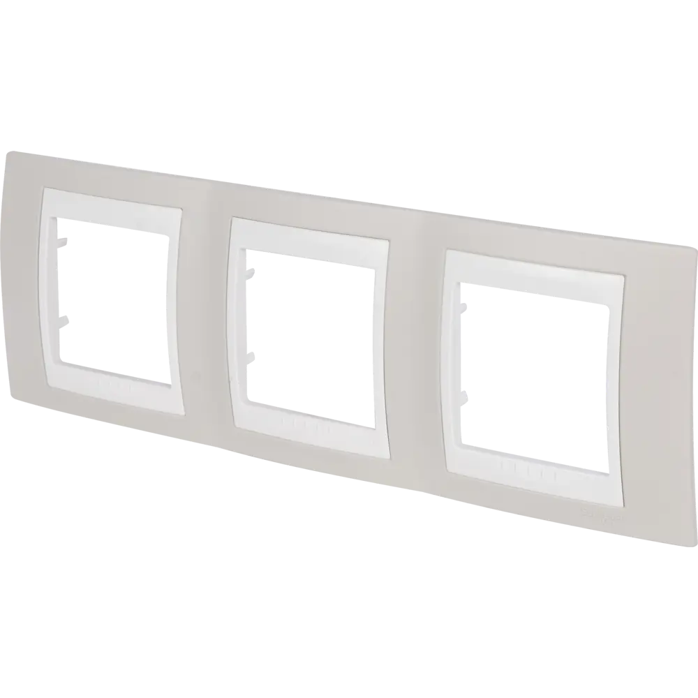 Рамка для розеток и выключателей Systeme Electric Unica 3 поста, цвет песчаный/бежевый STLM-2008748 - Вид №1