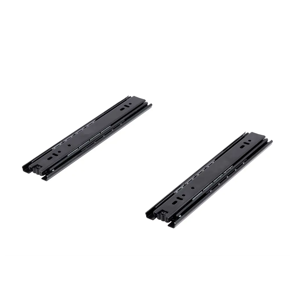 Комплект шариковых направляющих Samet 250 мм, без доводчика, сталь, цвет черный STLM-2138018