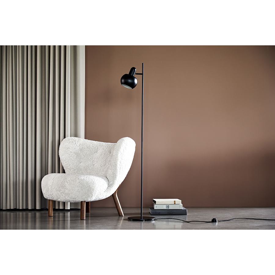 118453 Лампа напольная bf 20 single, 140хD15 см, черная матовая Frandsen  - Вид №1