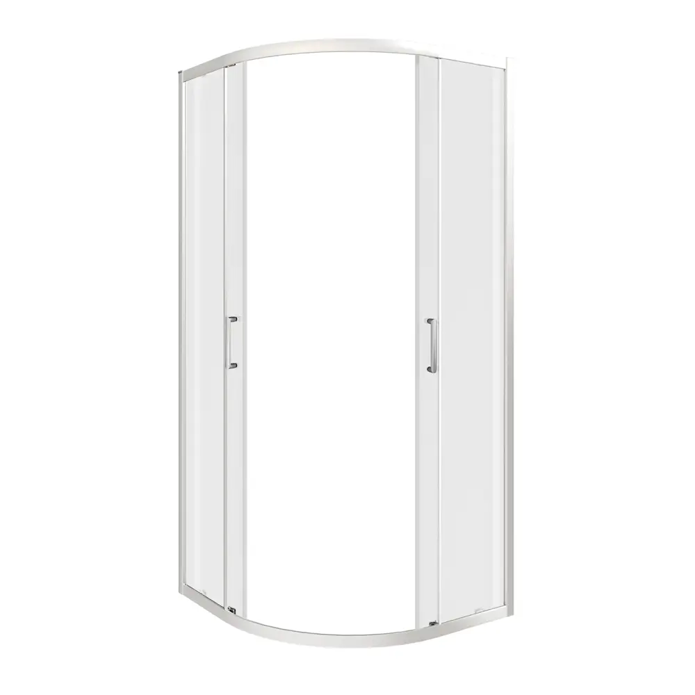Душевая ширма Makiato 1/4 круга 90x90x190см цвет профиля хром раздвижная стекло 5мм прозрачное 89413584 STLM-2153761 Santreyd Makiato New - Вид №1