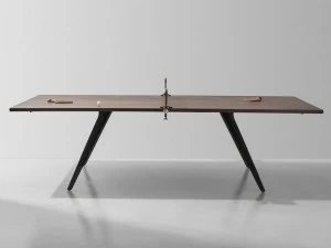 District Eight Прямоугольный стол для пинг-понга из дуба и чугуна  M0251