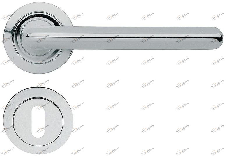 LINEA CALI' Ручка из хромированной латуни на розетке с замком Trendy sun-id-1457771