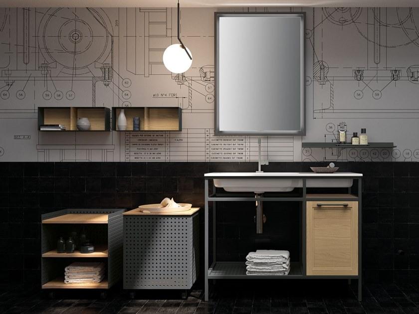 Archeda Тумба под умывальник из металла с зеркалом Seta sun-id-1363699 - Вид №1