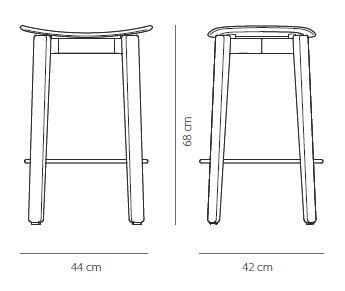 Дубовый барный стул с подставкой для ног Gazzda ARCH-00009485 - Вид №7