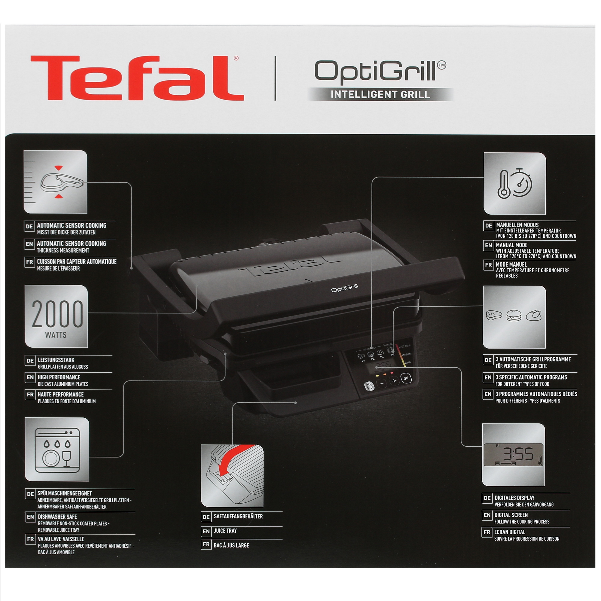 5433969 Гриль Tefal Optigrill GC7P0810 черный STDN-0146978 - Вид №7