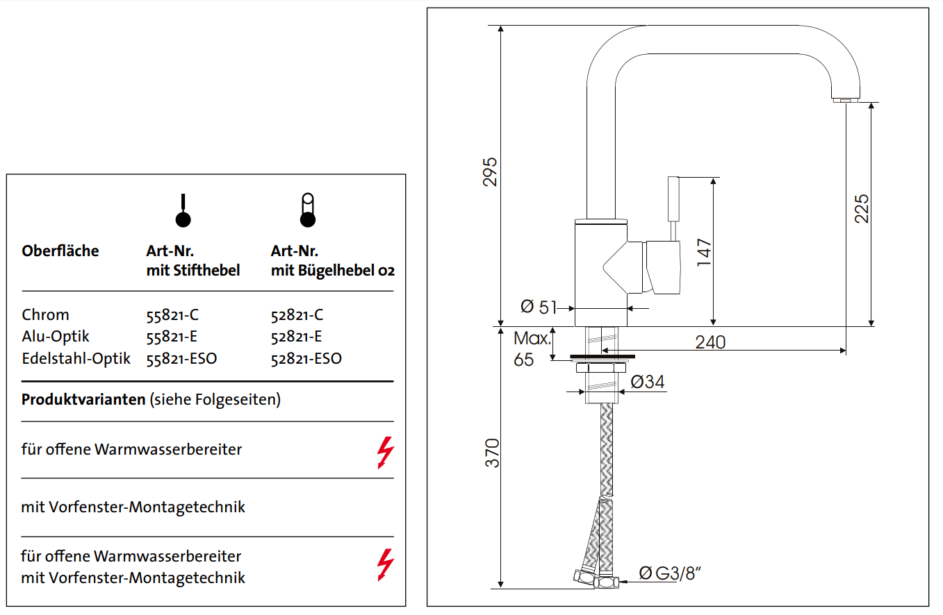 Смеситель для кухни Kaja Ipuri 55821-C 55821C - Вид №1