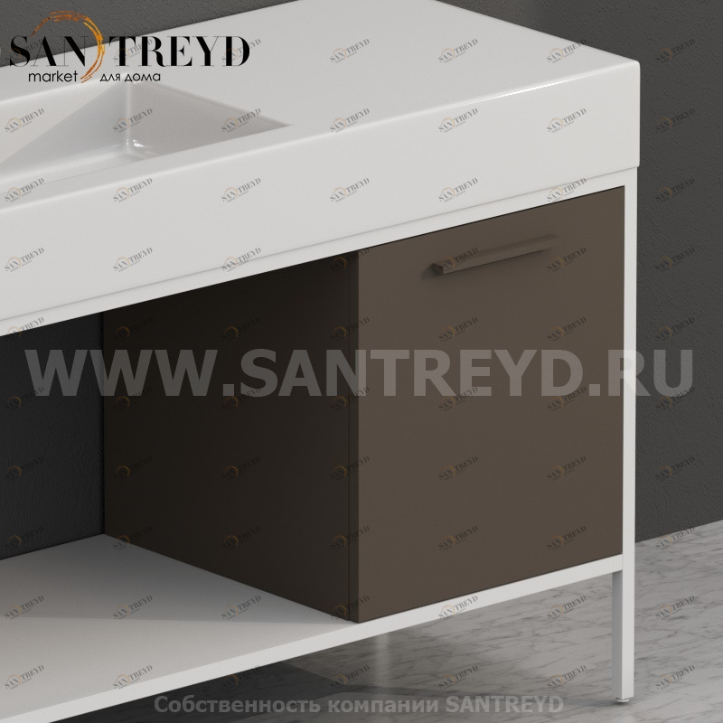 SD4548CS2 Тумба с открывающейся правой створкой (с 1 стеклянной полкой) Globo Ceramica Globo INCANTHO