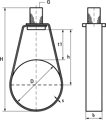 4535060 BIS Спринклерные петлевые хомуты TA41 для спринклерных труб walraven  - Вид №1