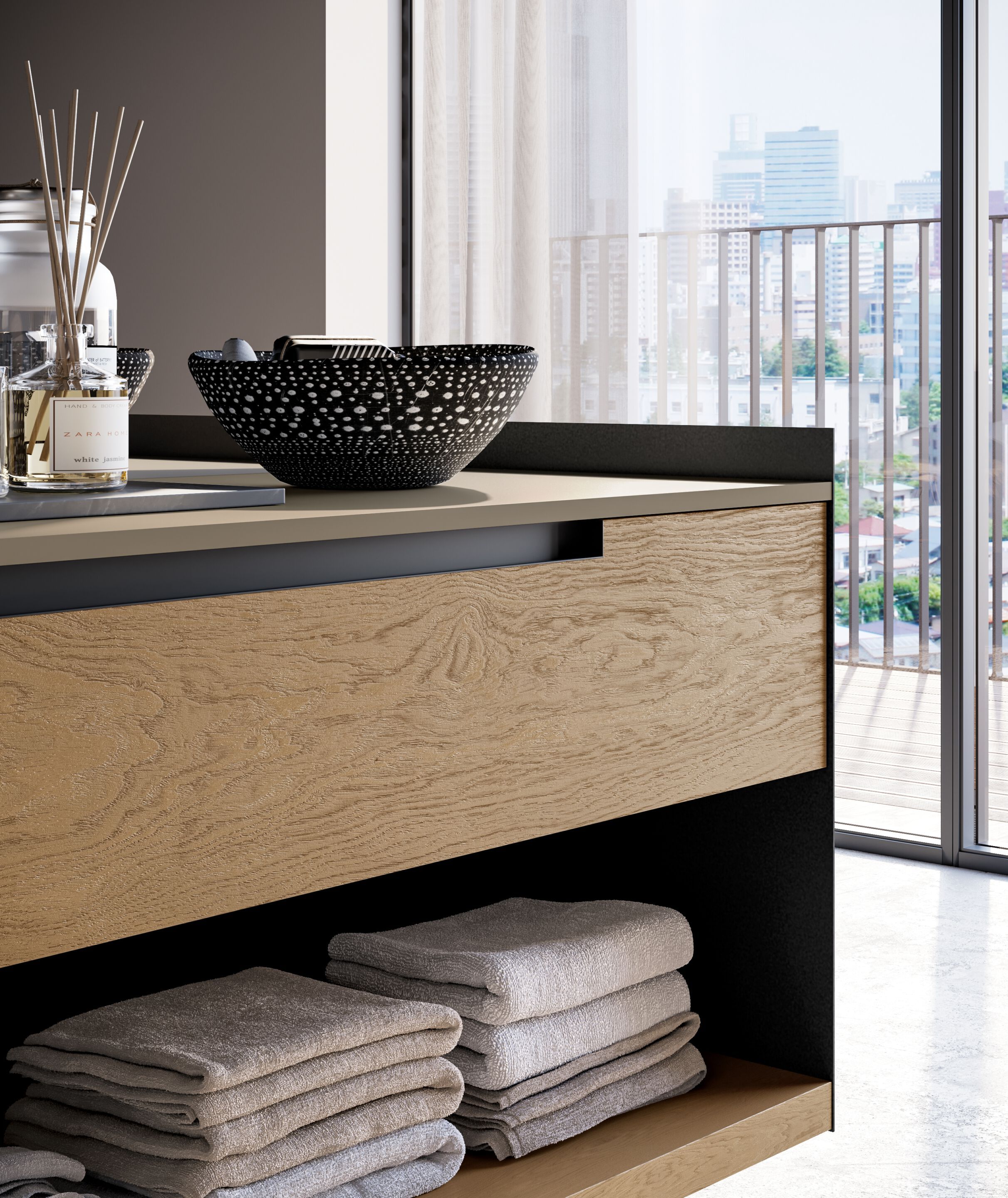 Подвесной туалетный столик с выдвижными ящиками и зеркалом Birex Gola Up ARCH-00095102 - Вид №2