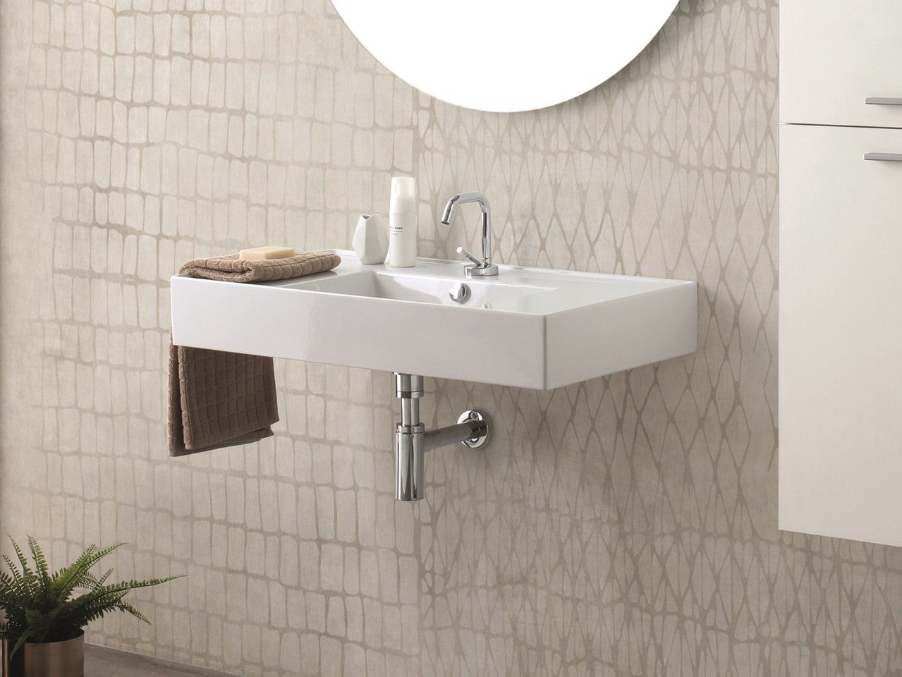 Прямоугольная керамическая раковина с переливом COLAVENE Квадратная ARCH-00022012