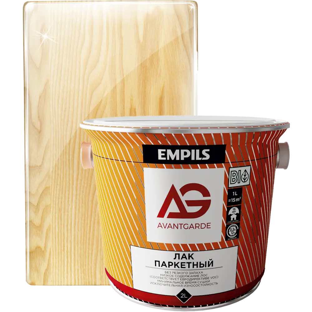Лак паркетный AVANTGARDE глянцевый бесцветный для деревянных поверхностей 2 л 84439958 STLM-0050166