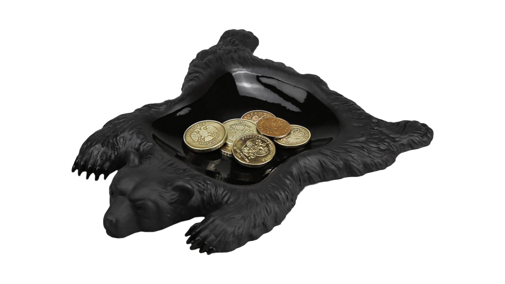 10651374 RUPOR manufactory Мелочница МЕДВЕДЬ черный Фарфор  - Вид №3