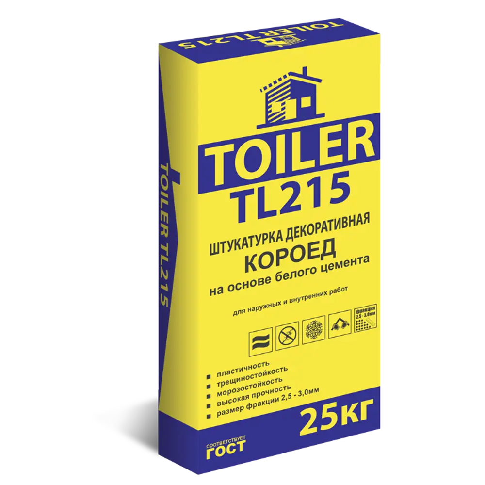 Штукатурка цементная Toiler TL215 25 кг Не применимо STLM-2069761