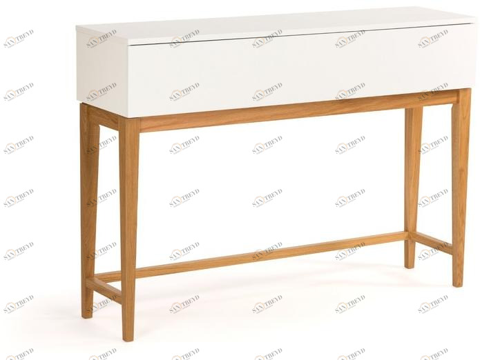 Woodman Лакированная прямоугольная деревянная консоль Blanco 123217008012