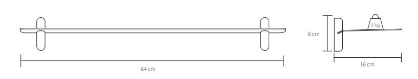 Стальная и деревянная полка Gejst Nivo ARCH-00128692 - Вид №8