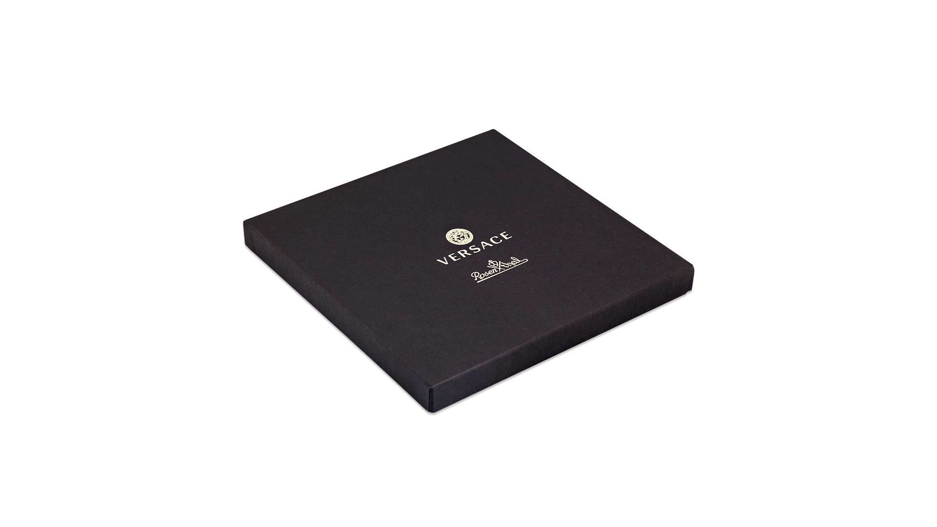 10582037 Rosenthal Versace Блюдо на ножке Rosenthal Versace Престиж Гала 21см, фарфор, голубое Фарфор  - Вид №1